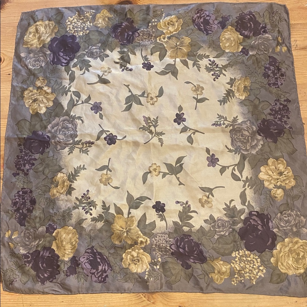 100% silk vintage scarf